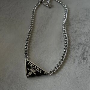 Ahava Jewels SORRENTO NECKLACE Black and Silver Triangle Logo
